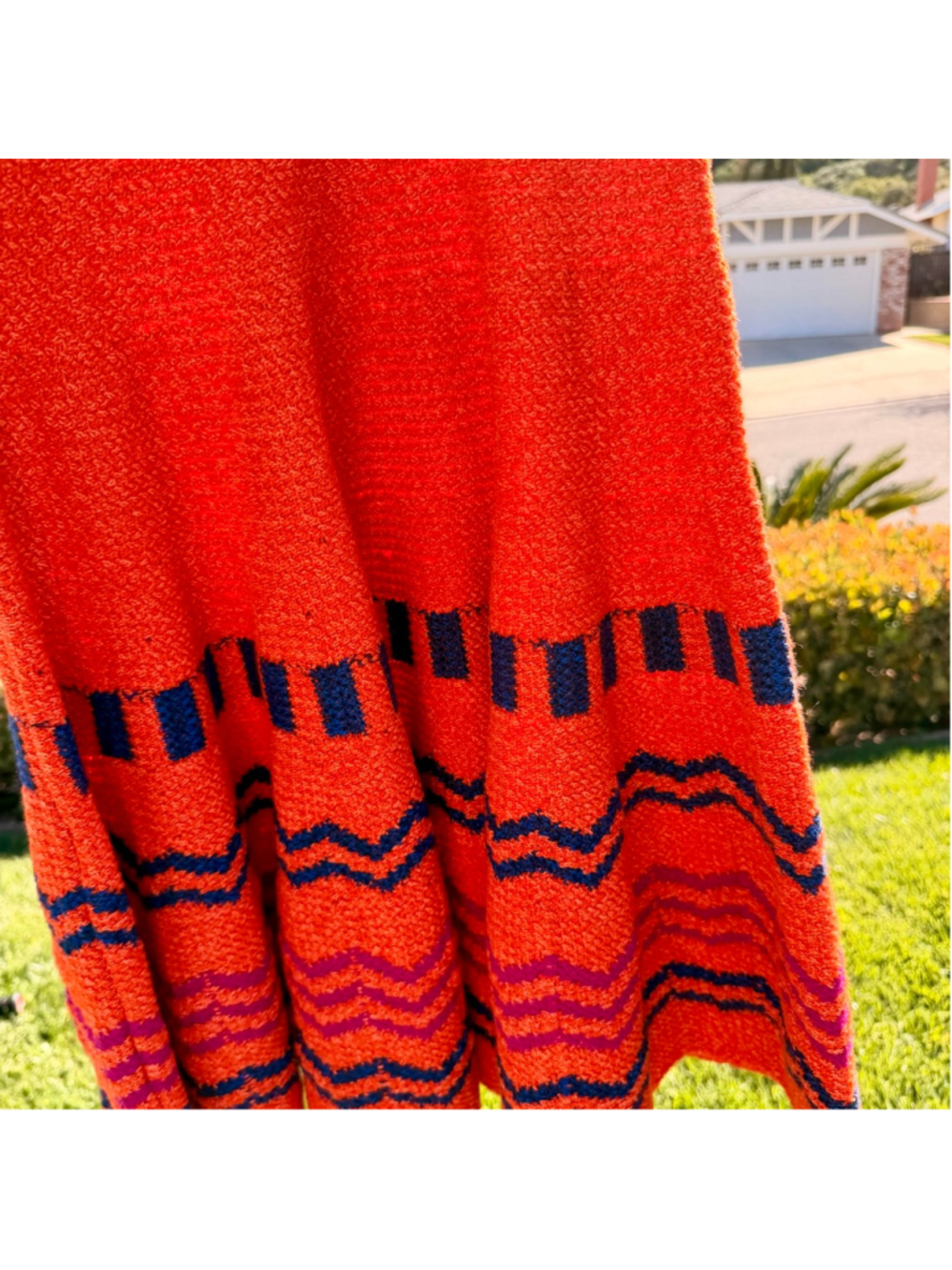 Valentino Garavani Wool Knit Midi Skirt Fluted Jacquard Size XS Fits Small NWT - Picture 9 of 10